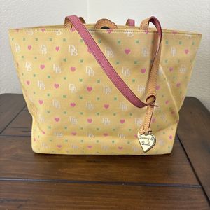 Dooney & Bourke Yellow and Pink Hobo Bag